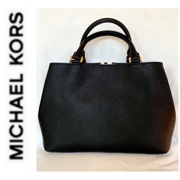 NWT authentic MK leather Florence satchel black - Picture 5 of 7